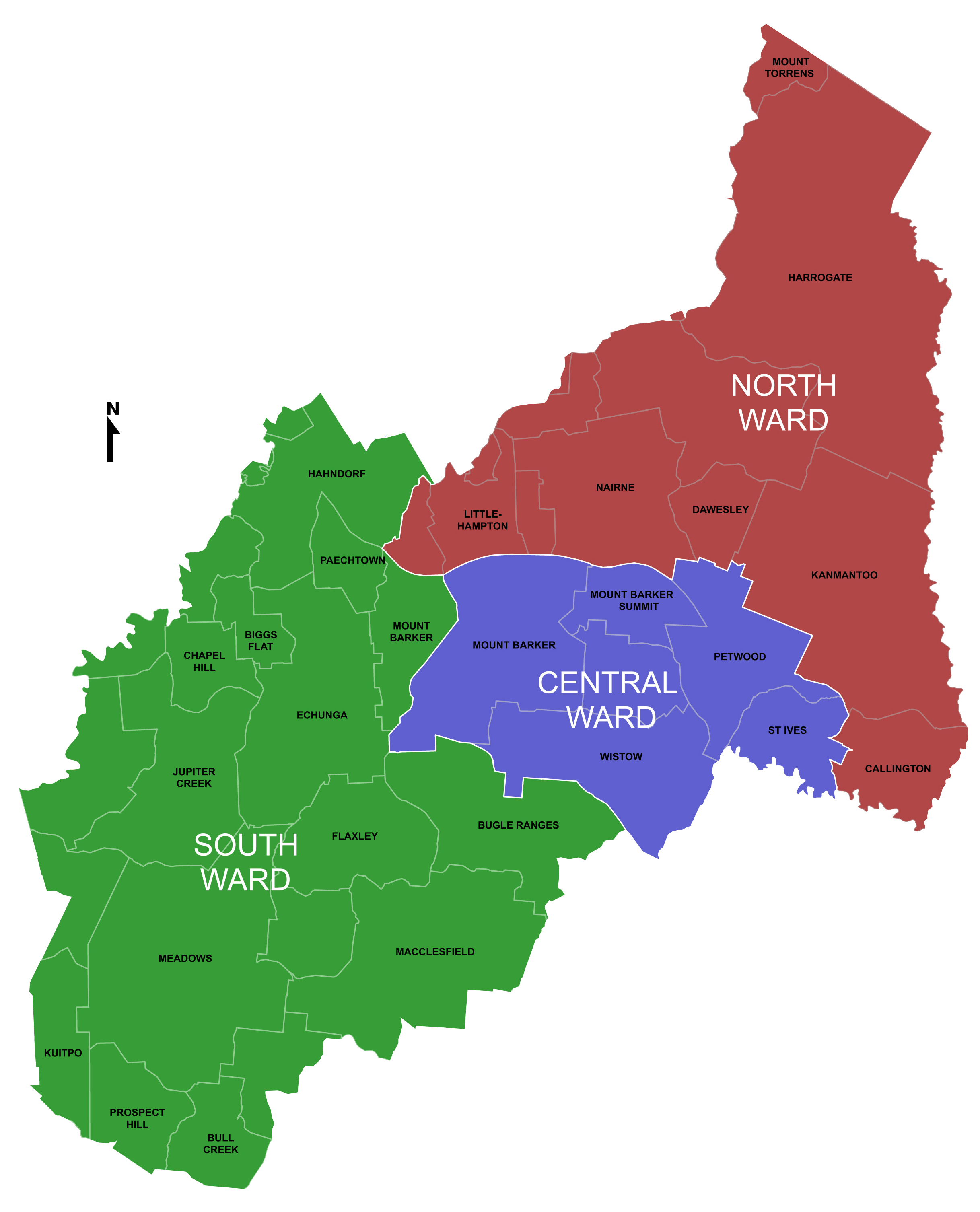 Ward Map effective November 2022