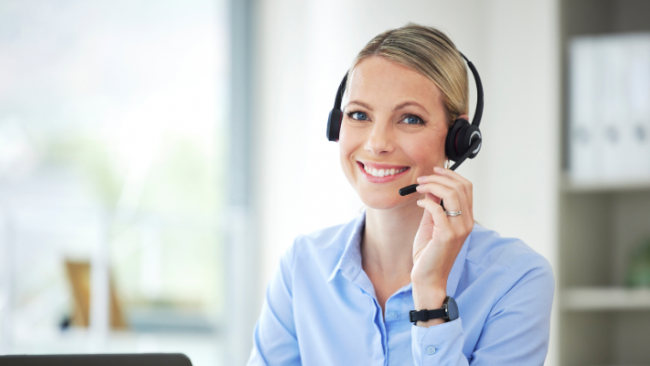 Woman in Call Centre
