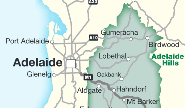Adelaide Hills Map