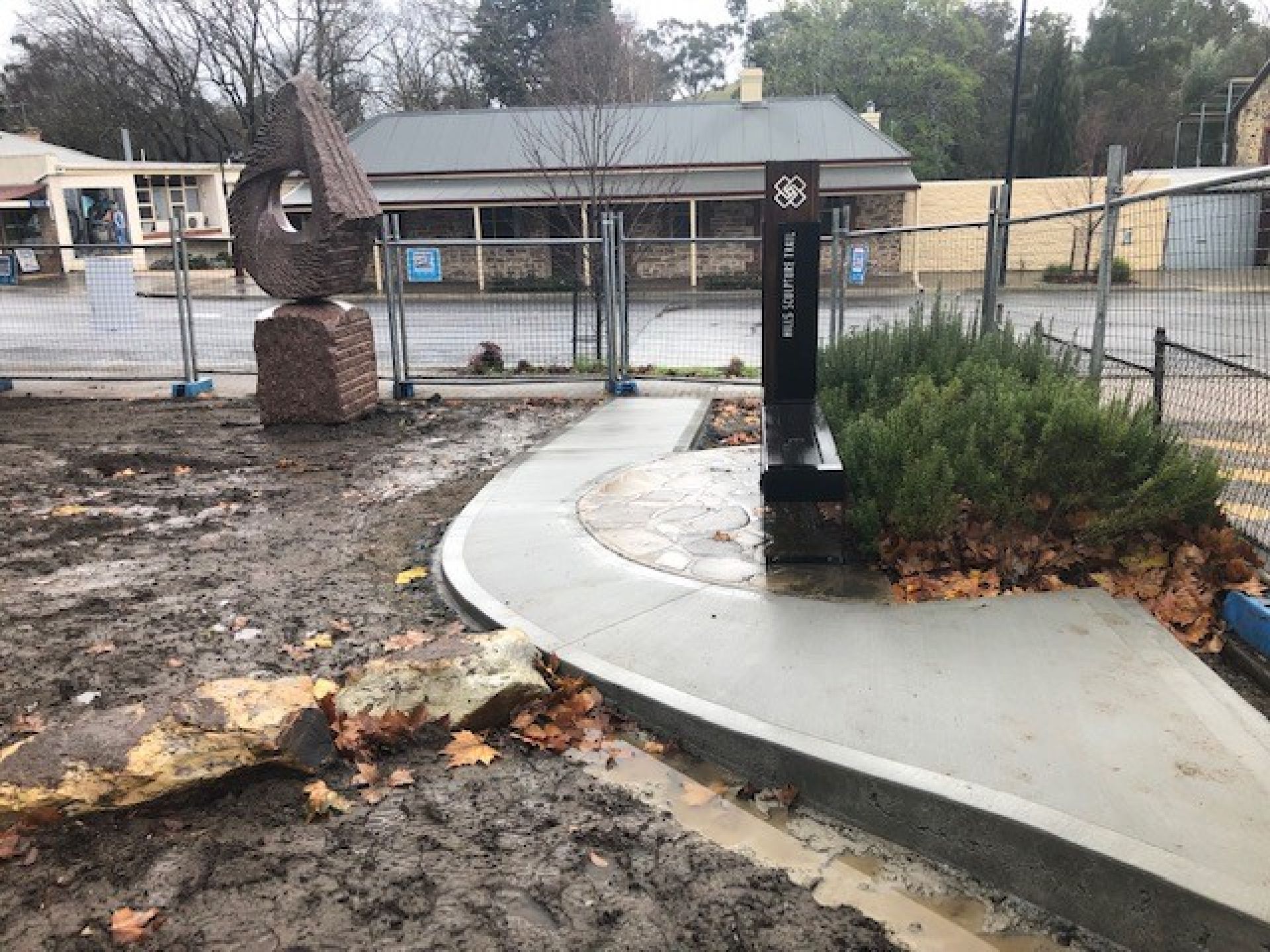 Nairne Village Green - Stage 2 - concrete path construction