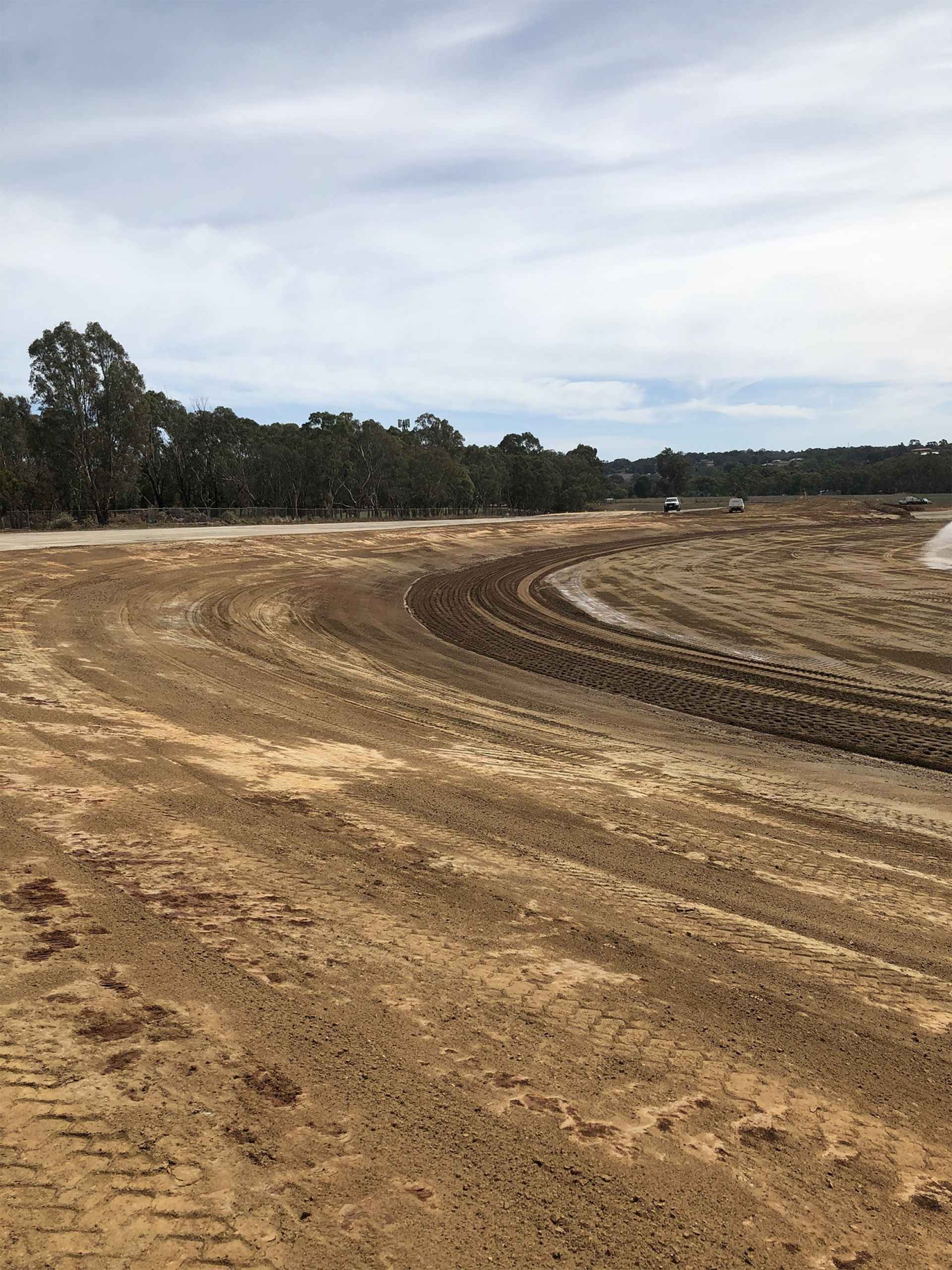 RSH Premier oval takes shape and upper car park March 2020