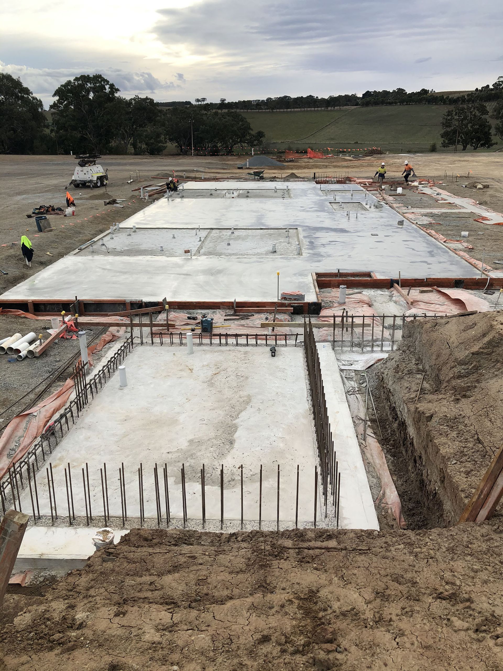 RSH Soccer building ground floor slab April 2020