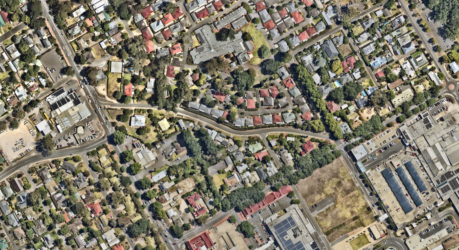Aerial of Mount Barker CBD