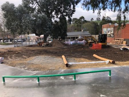 Nairne Village Green - Stage 2 - skate park construction continues