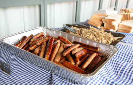 card listing sausage sizzle