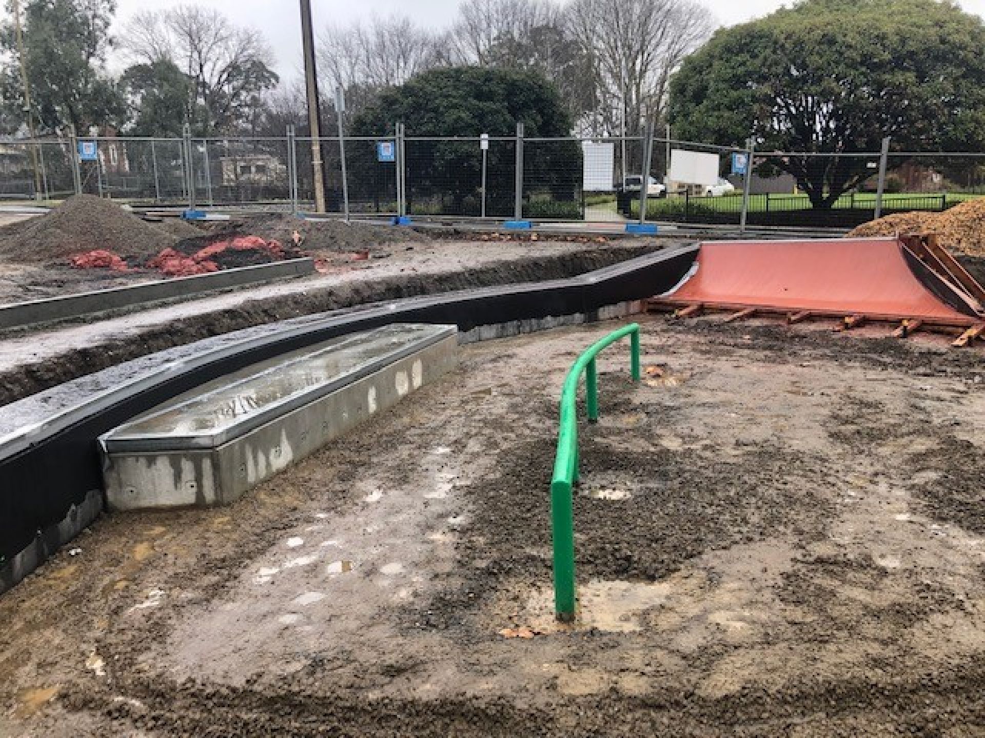 Nairne Village Green - Stage 2 - skate park construction