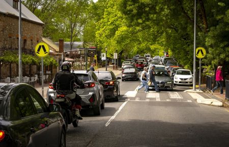 Hahndorf Main Street with Pedestrian Crossing