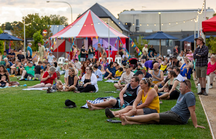 card listing pop up park event