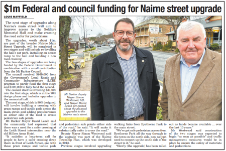 $1m Federal and council funding for Nairne street upgrade, Courier, August 16 2023, page 12