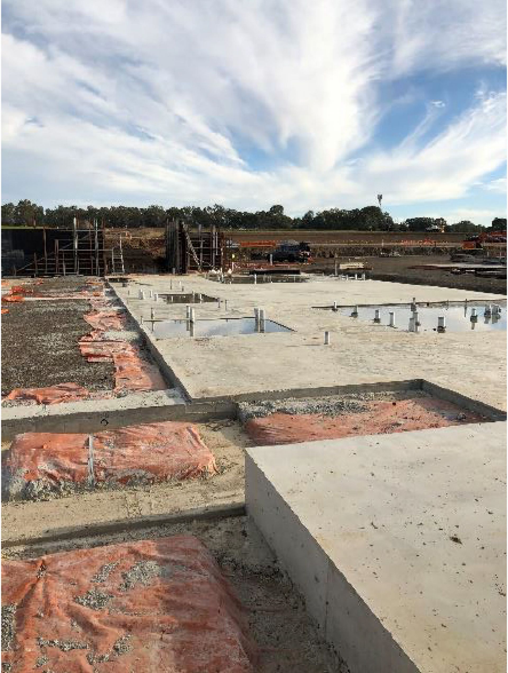 RSH Soccer building ground floor slab early May 2020